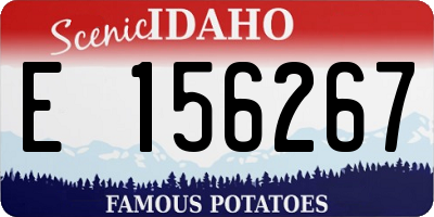 ID license plate E156267
