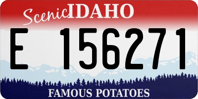 ID license plate E156271