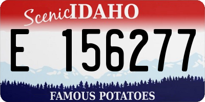 ID license plate E156277