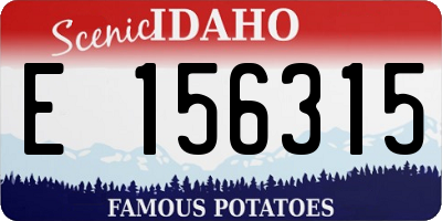 ID license plate E156315