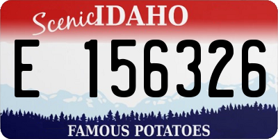 ID license plate E156326