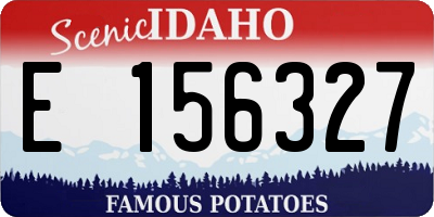 ID license plate E156327