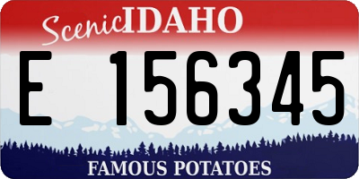 ID license plate E156345