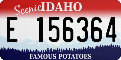ID license plate E156364