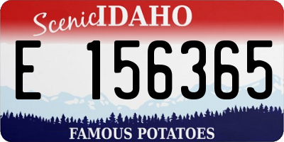 ID license plate E156365