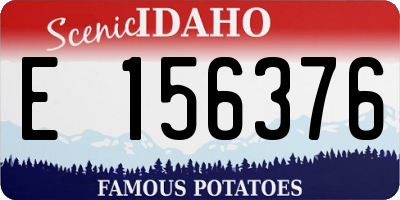 ID license plate E156376