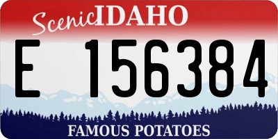 ID license plate E156384