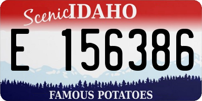 ID license plate E156386
