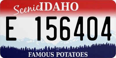 ID license plate E156404