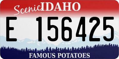 ID license plate E156425