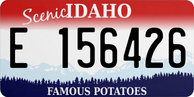 ID license plate E156426