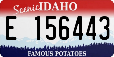 ID license plate E156443