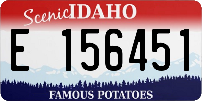 ID license plate E156451