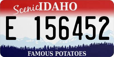 ID license plate E156452