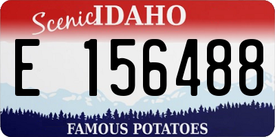 ID license plate E156488