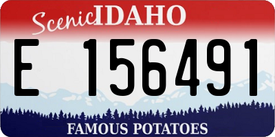 ID license plate E156491