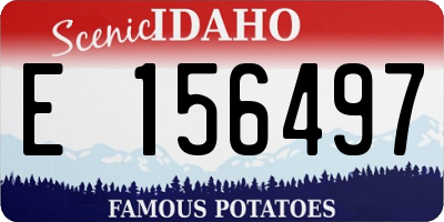 ID license plate E156497