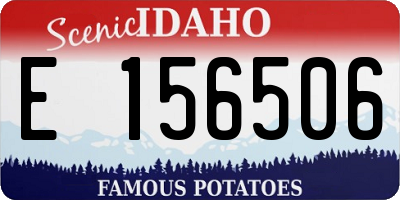 ID license plate E156506