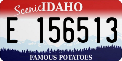 ID license plate E156513