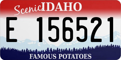 ID license plate E156521