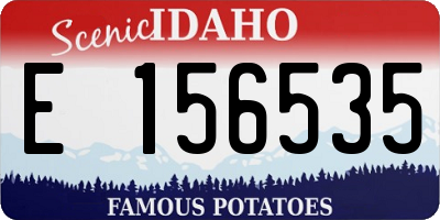 ID license plate E156535