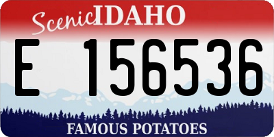 ID license plate E156536