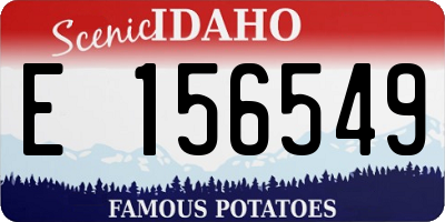 ID license plate E156549