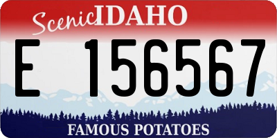 ID license plate E156567