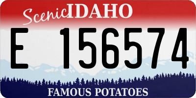 ID license plate E156574