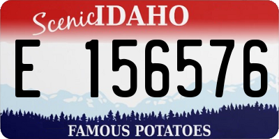 ID license plate E156576