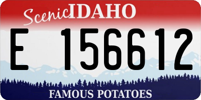 ID license plate E156612