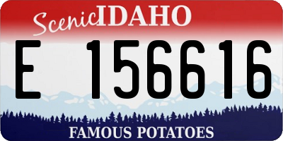ID license plate E156616