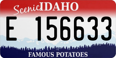 ID license plate E156633