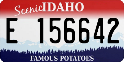 ID license plate E156642