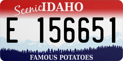ID license plate E156651