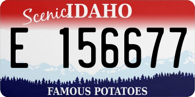 ID license plate E156677