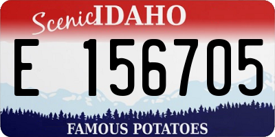 ID license plate E156705