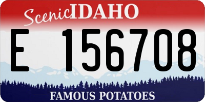 ID license plate E156708