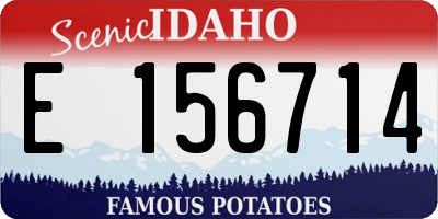 ID license plate E156714