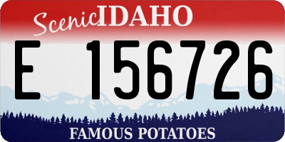 ID license plate E156726