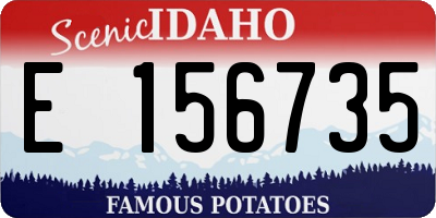 ID license plate E156735