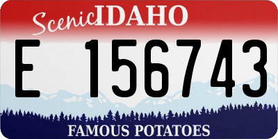 ID license plate E156743
