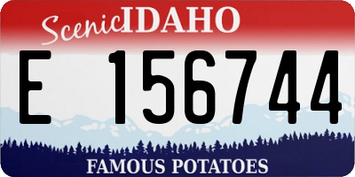 ID license plate E156744
