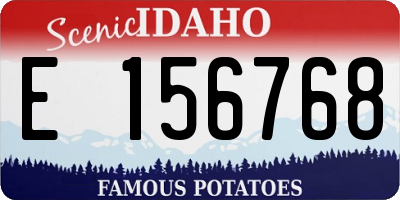 ID license plate E156768