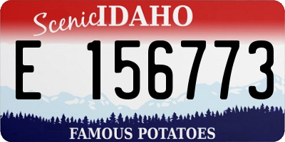 ID license plate E156773