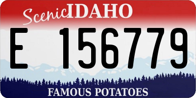 ID license plate E156779