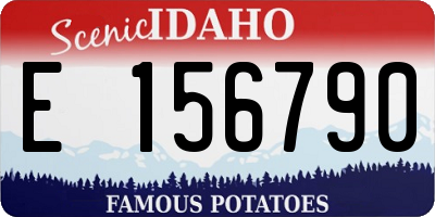 ID license plate E156790