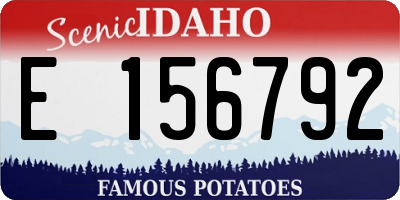 ID license plate E156792