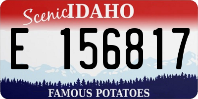 ID license plate E156817