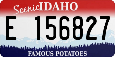 ID license plate E156827